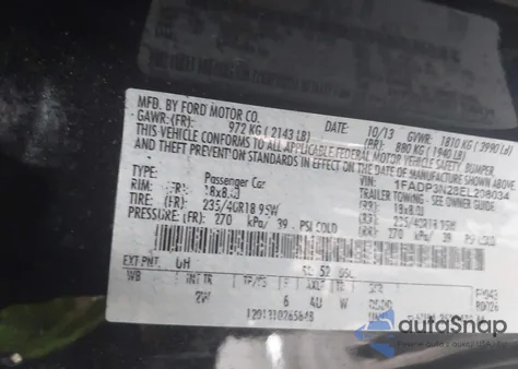 2014 Ford Focus Titanium из США, поврежденный, VIN 1FADP3N28EL208034